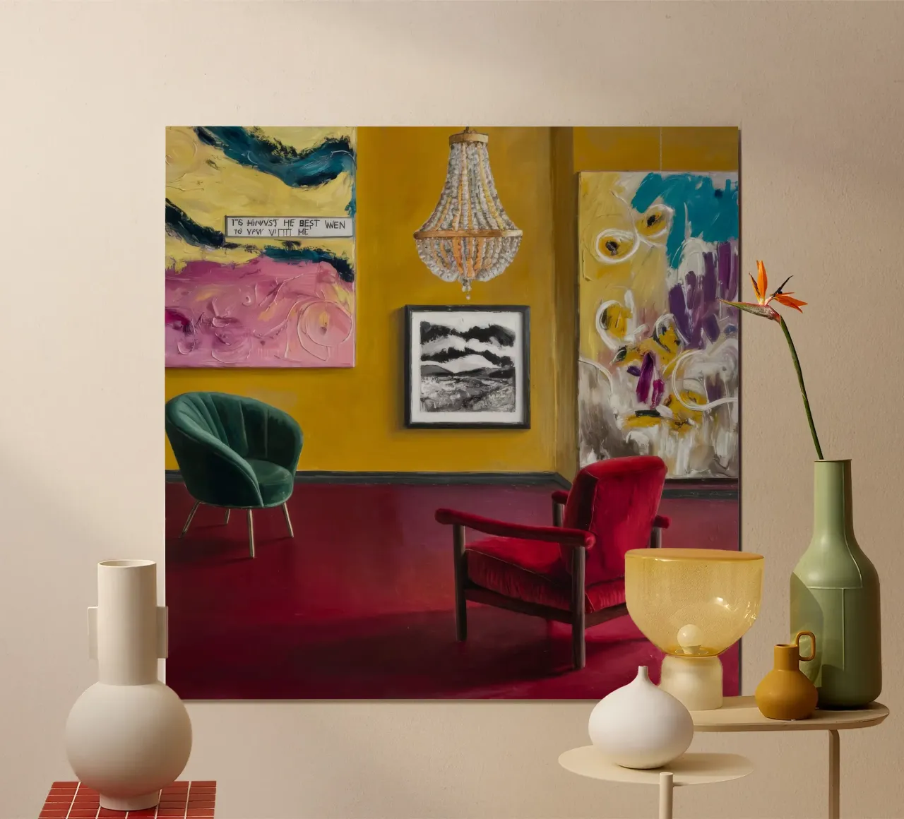 Kunstvolle königliche Pose Poster mit Kunststoffrahmen von Opal Strokes