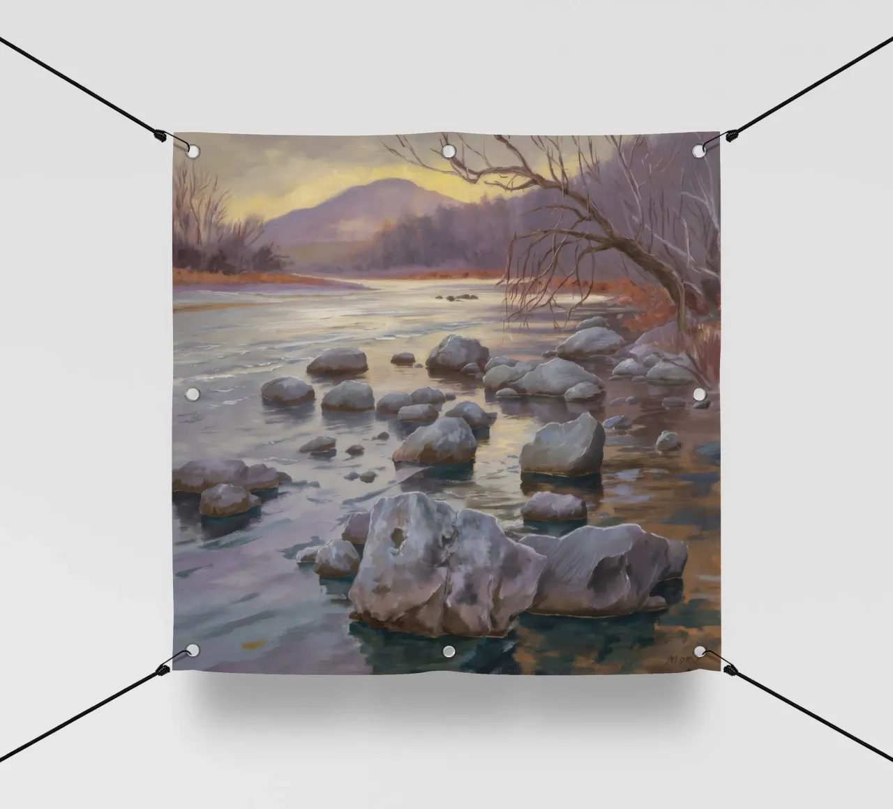 Flusso delle pietre del fiume telo in pvc da Radiance Landscape