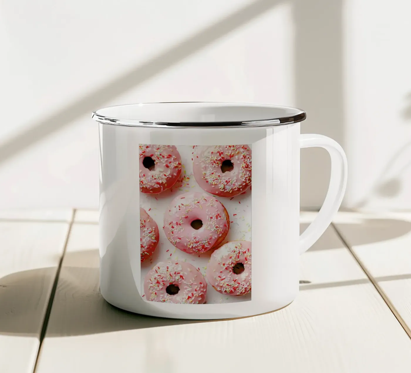 Donuts enamel mug by Eat this