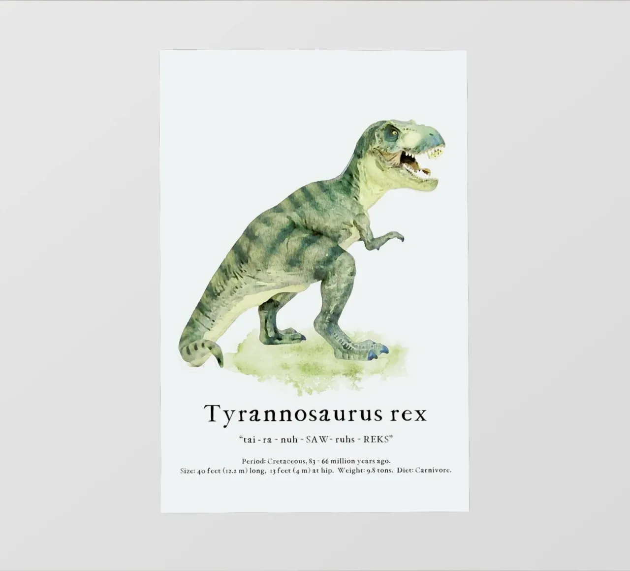 Tyrannosaurus Rex Backlit Folie von Lila x Lola