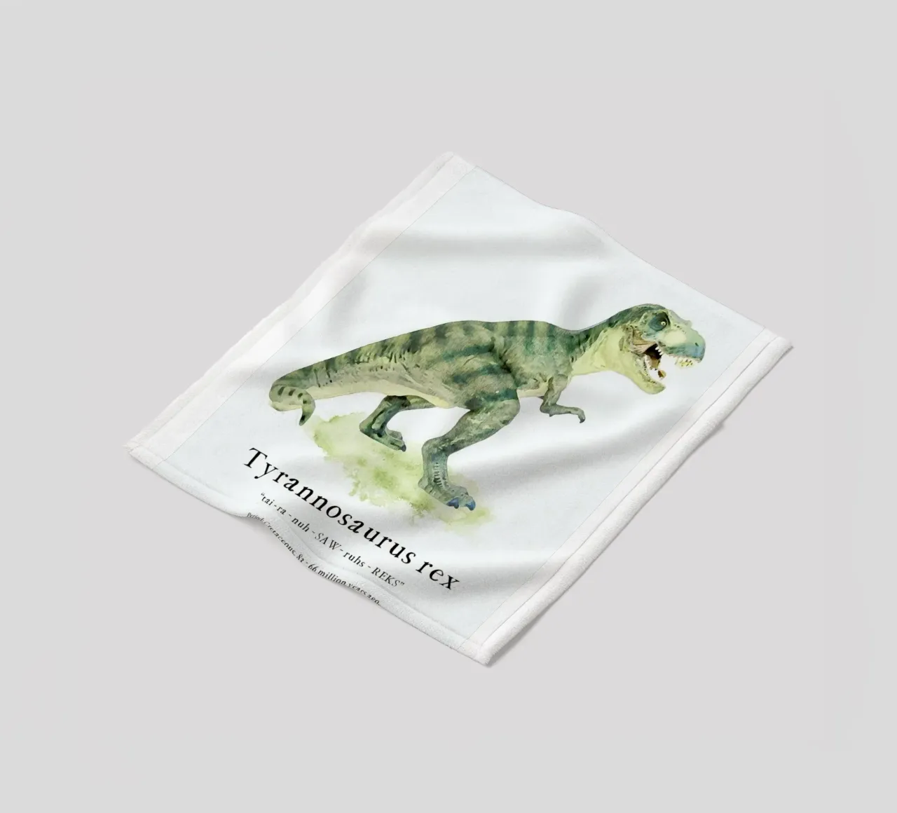 Tyrannosaurus Rex fleece blanket by Lila x Lola
