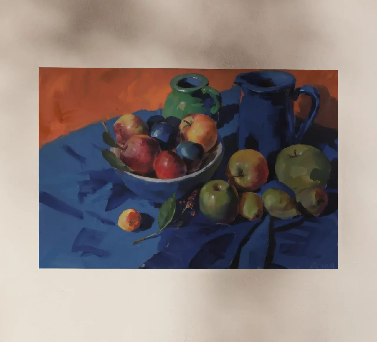 Apples Blue Bowl backlit film by Radiance Landscape