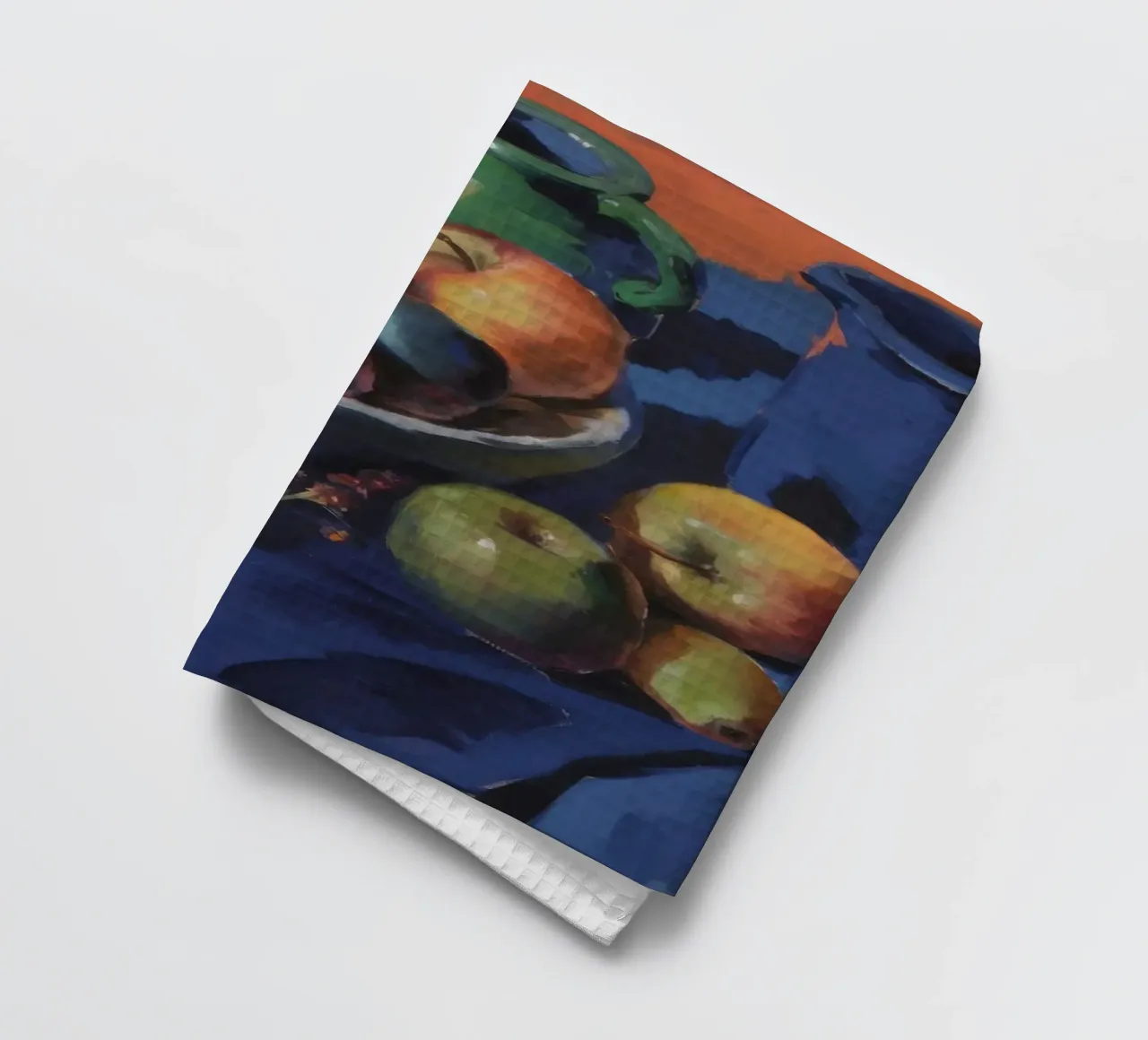 Appels Blauwe Kom theedoek van Radiance Landscape