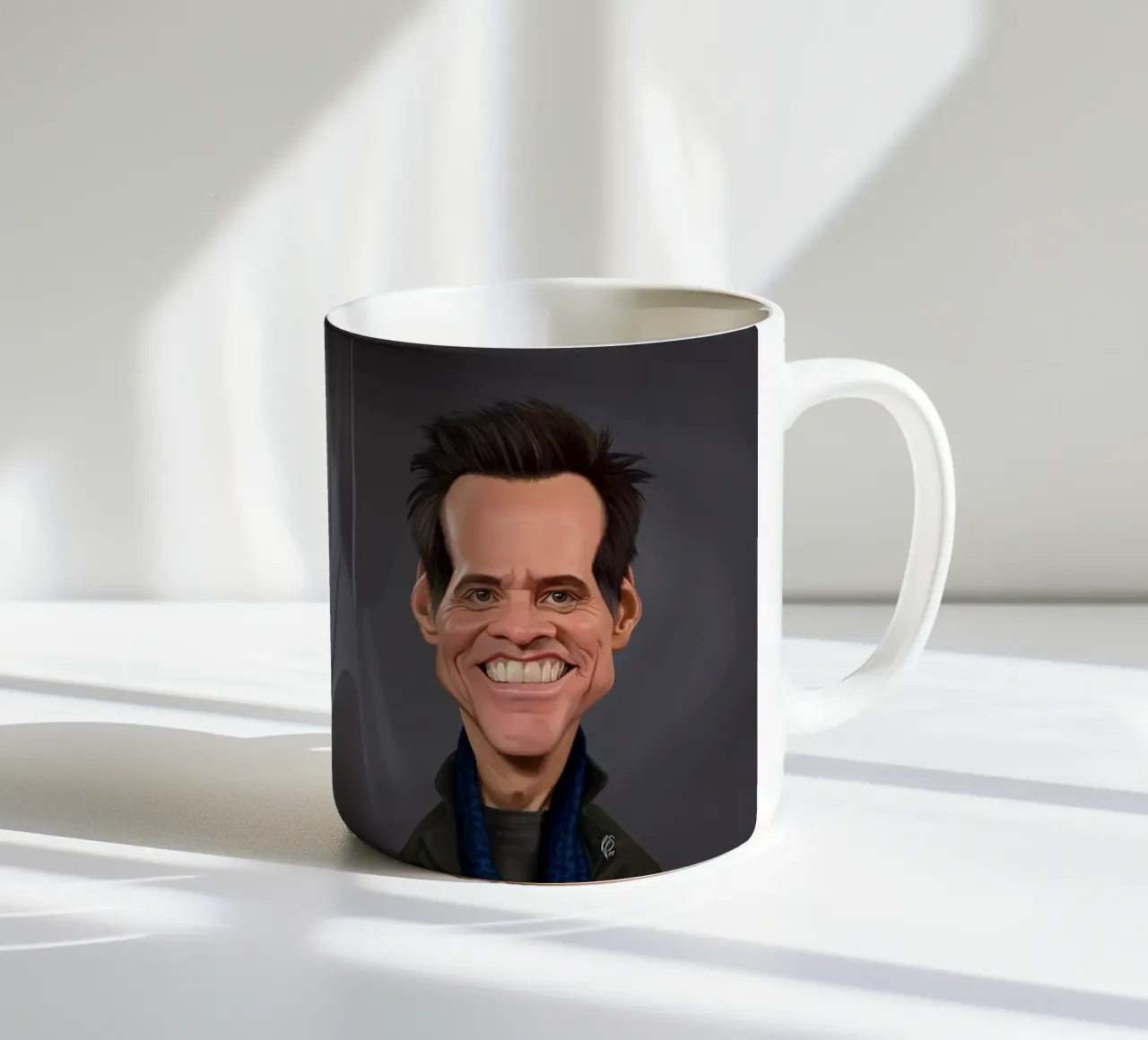 Jim Carrey tazza in ceramica da Rob Art | Illustration