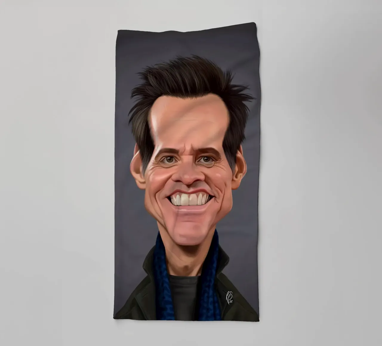 Jim Carrey asciugamano da bagno da Rob Art | Illustration