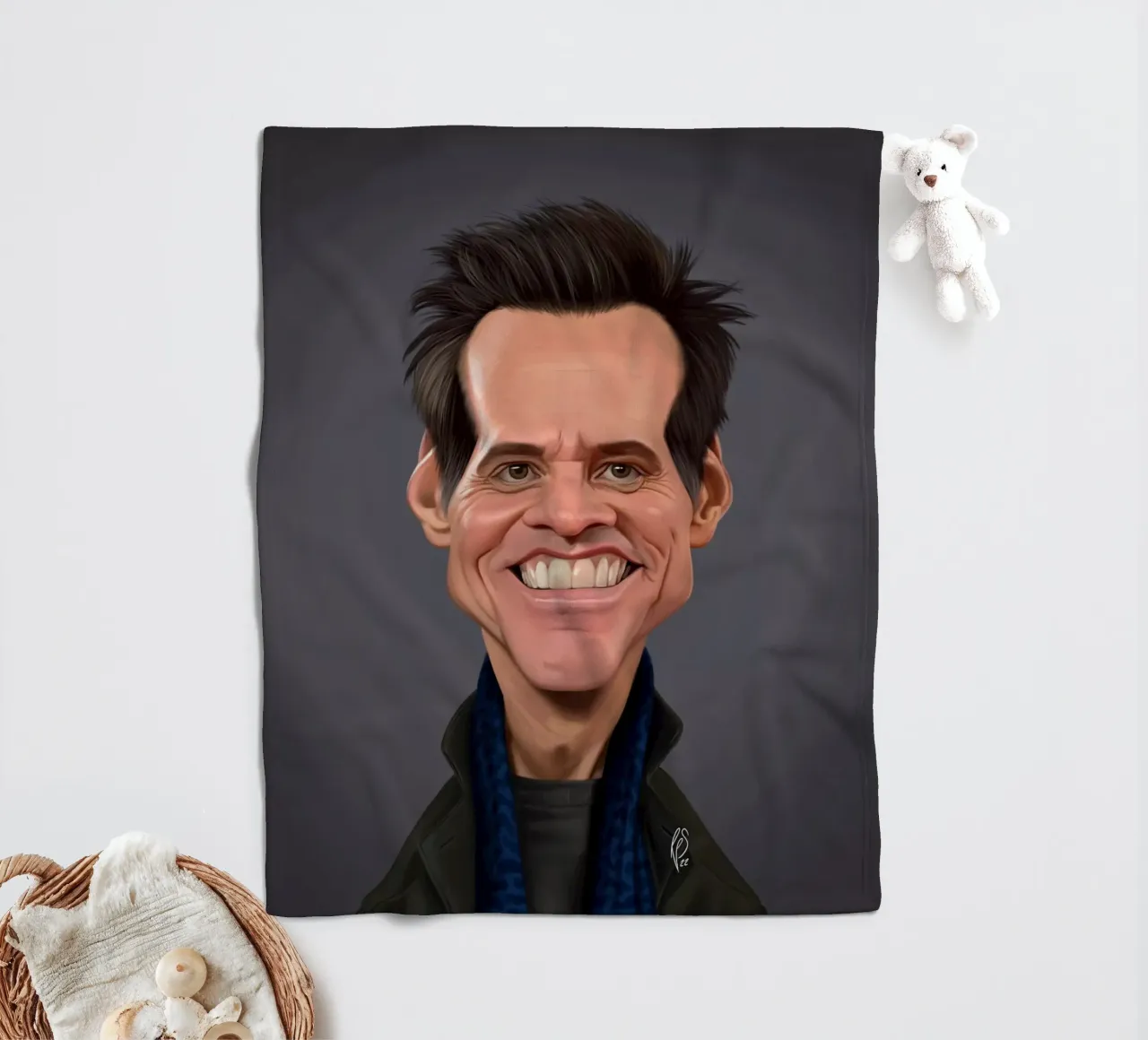 Jim Carrey coperta in pile da Rob Art | Illustration