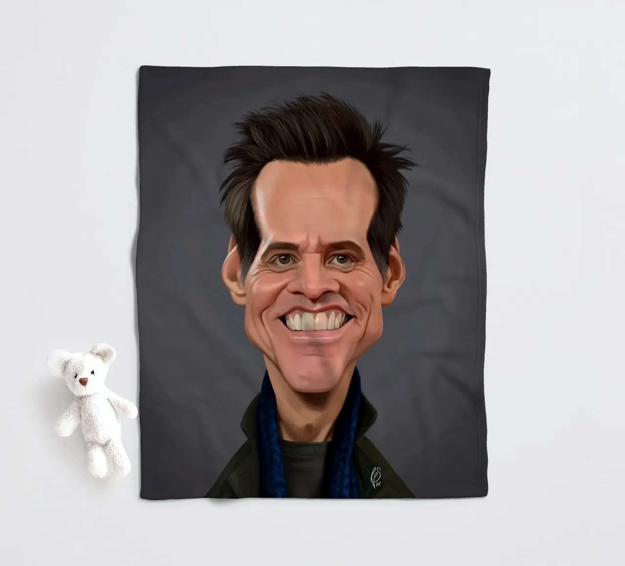 Jim Carrey coperta in pile da Rob Art | Illustration