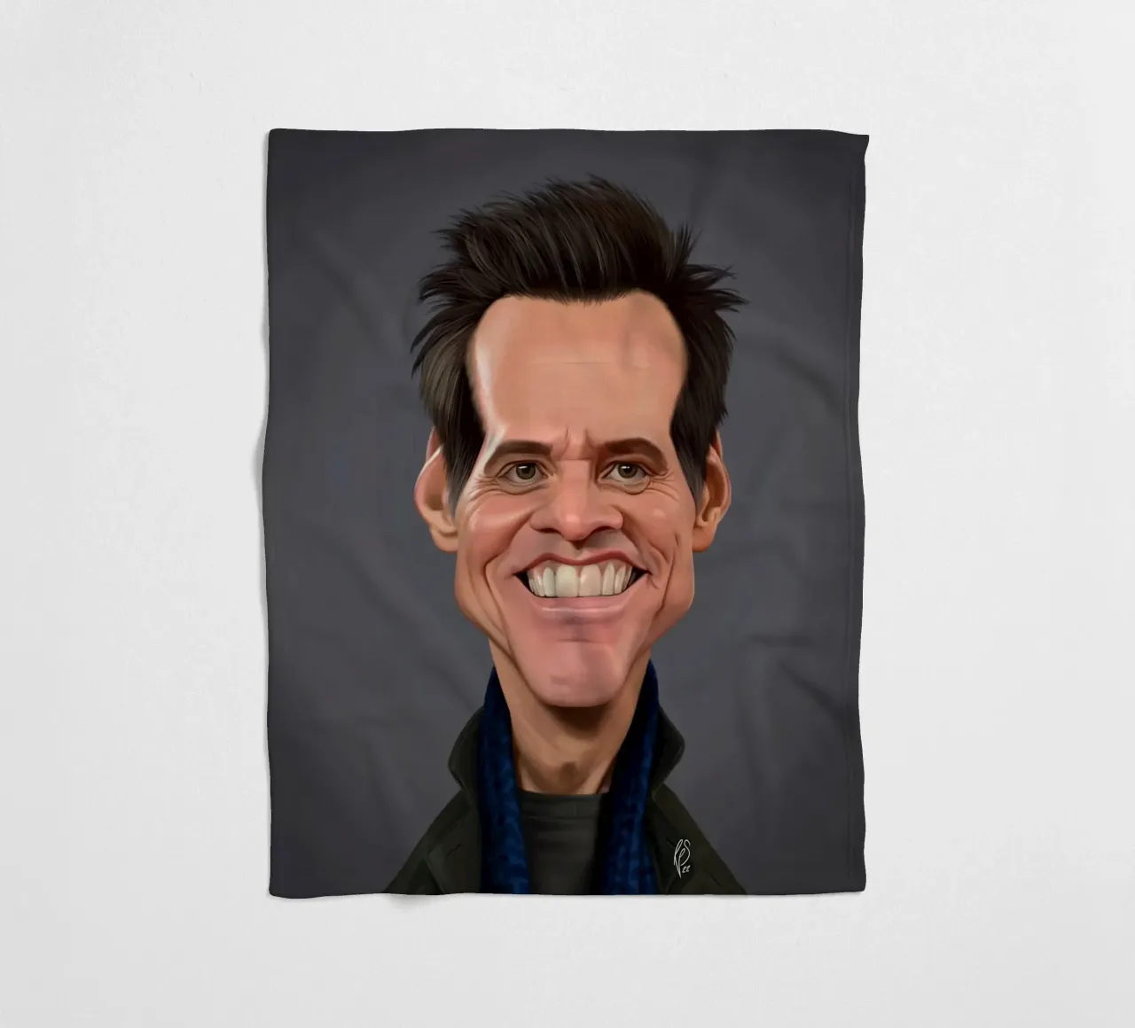 Jim Carrey coperta in pile da Rob Art | Illustration