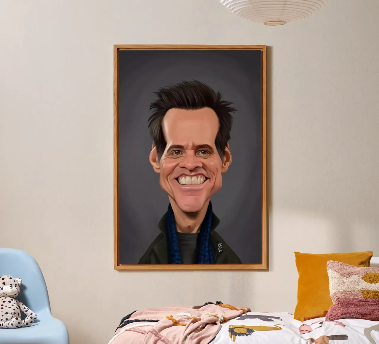 Jim Carrey alluminio dibond da Rob Art | Illustration
