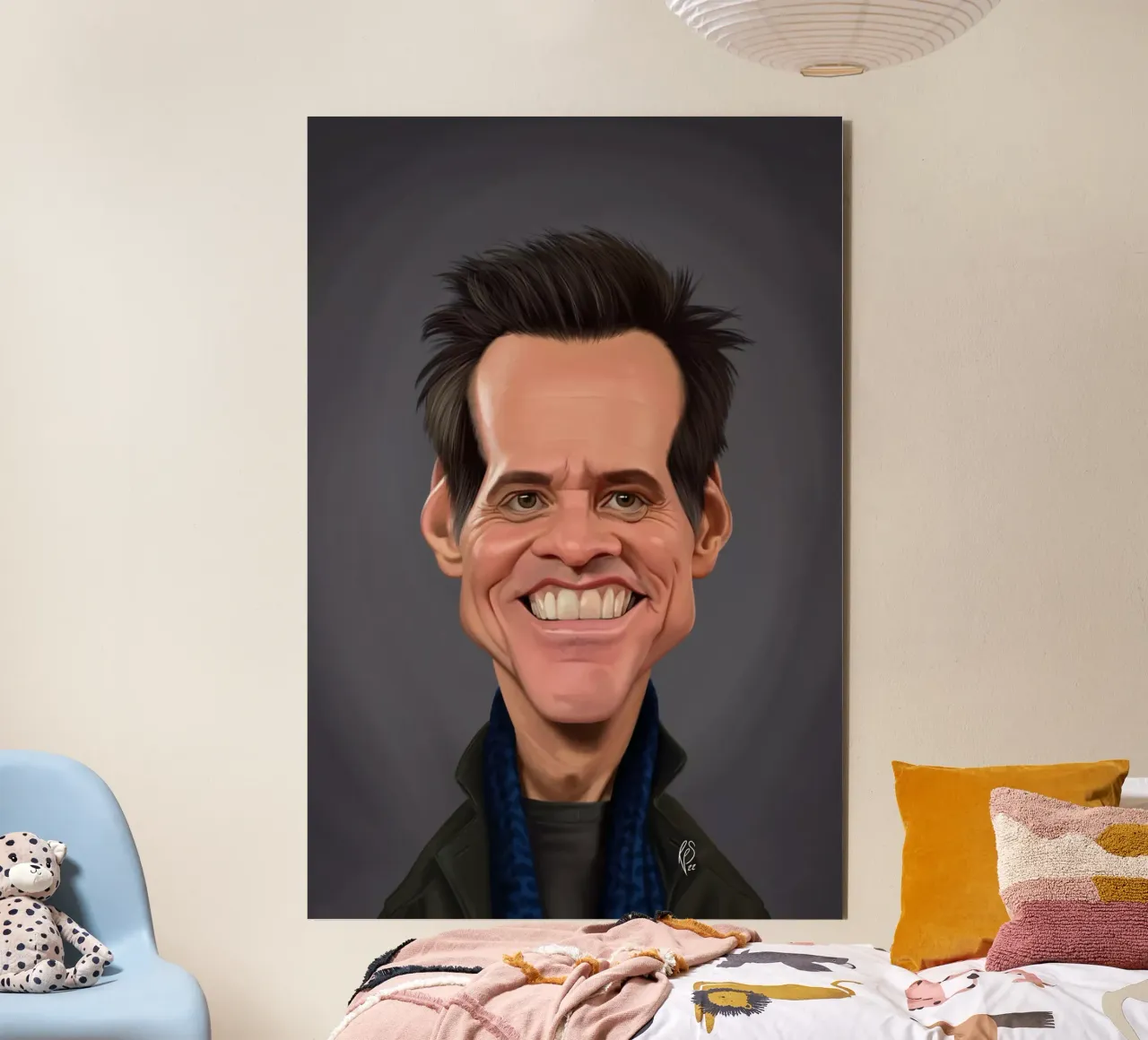 Jim Carrey alluminio dibond da Rob Art | Illustration