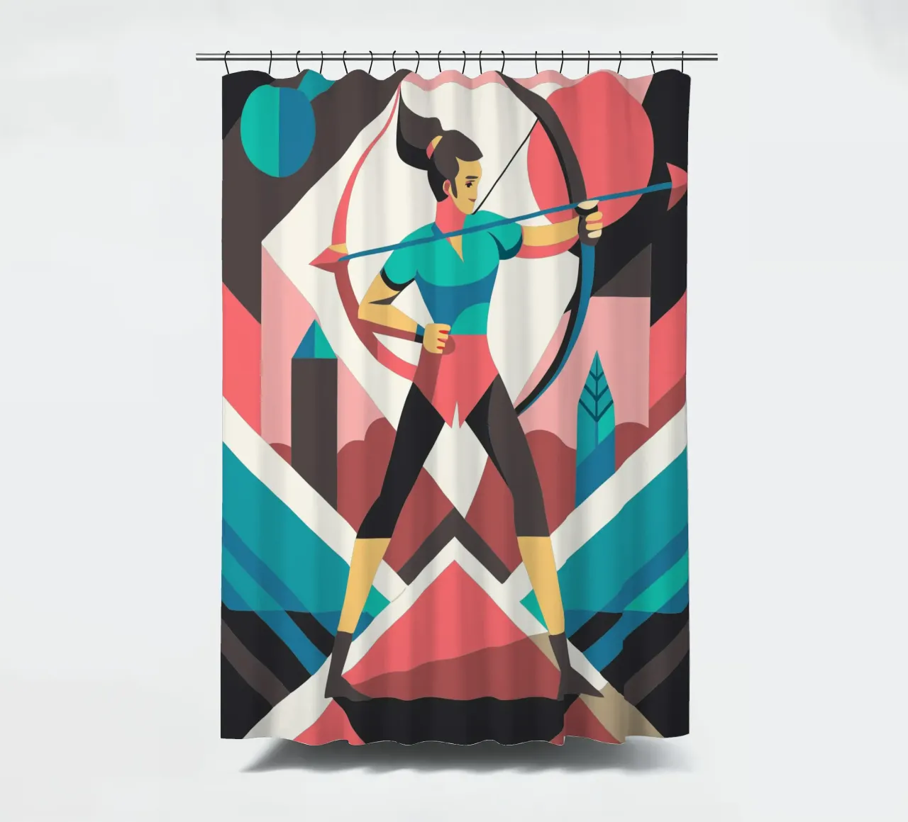 tiro con arco deporte vector imaginación cortina de baño de Faiza