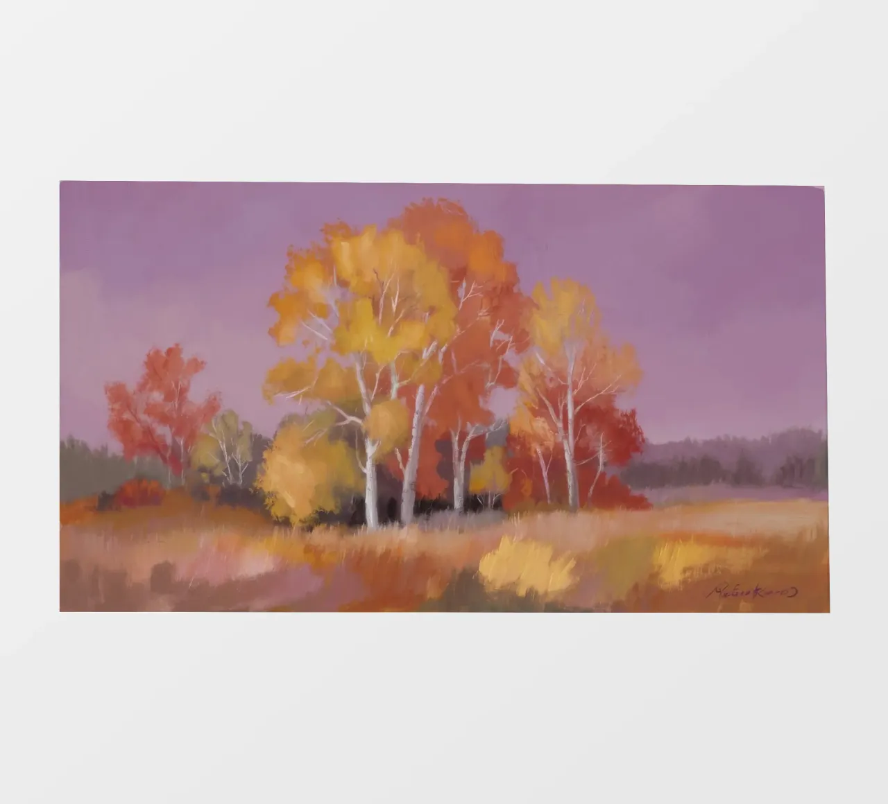 I pioppi d'autunno brillano pellicola backlit da Radiance Landscape
