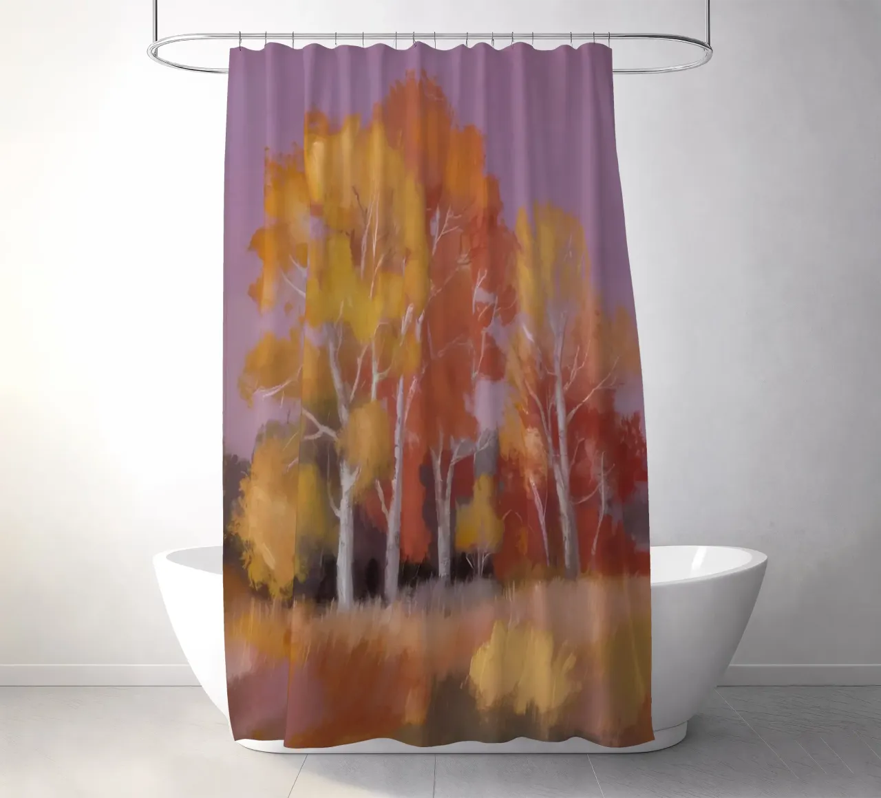 I pioppi d'autunno brillano tenda da doccia da Radiance Landscape