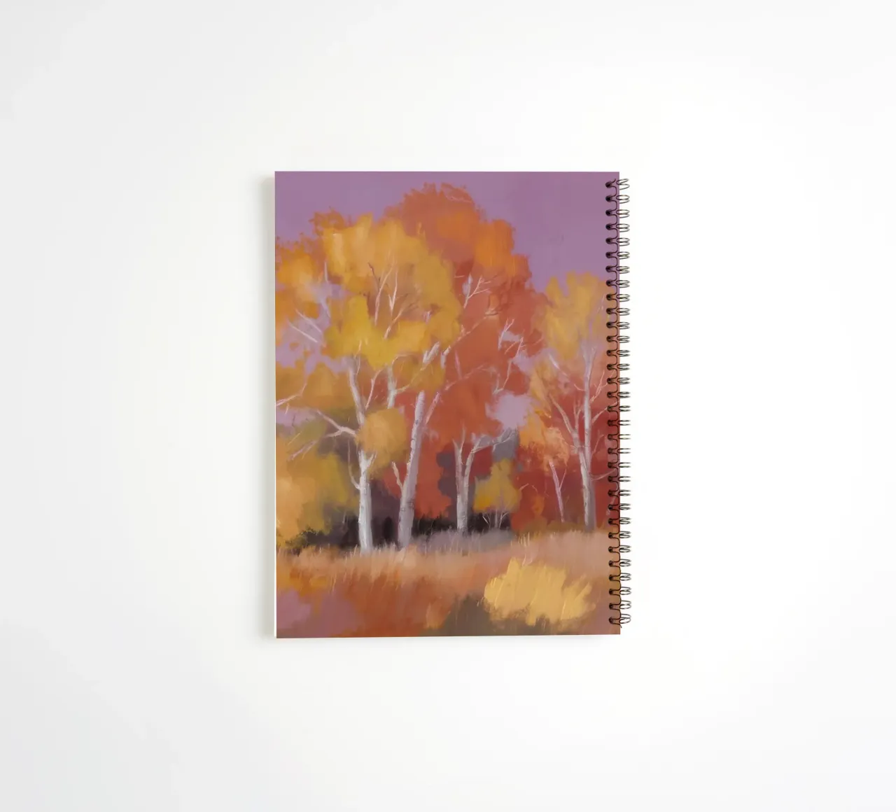 Autumn Poplars Glow spiral notebook by Radiance Landscape