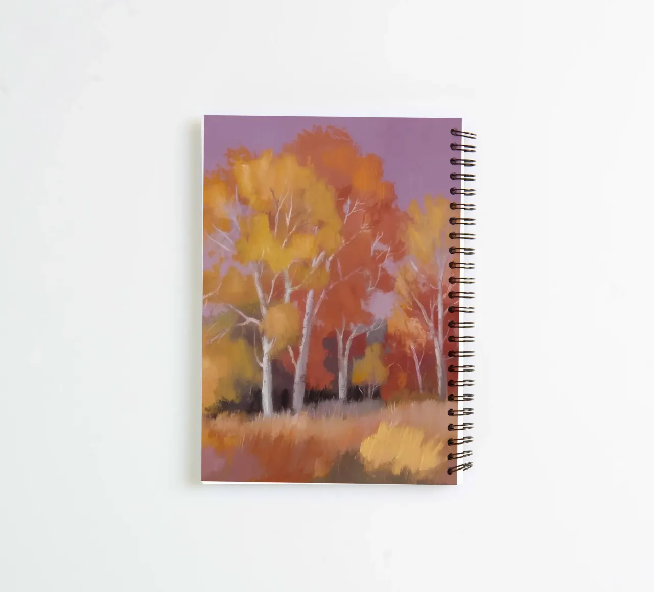Autumn Poplars Glow spiral notebook by Radiance Landscape