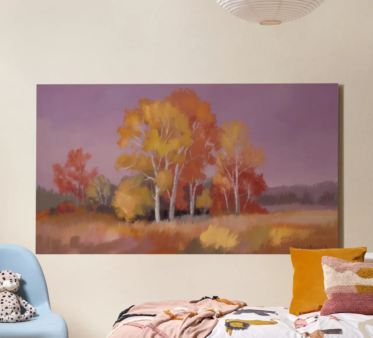 Autumn Poplars Glow canvas by Radiance Landscape