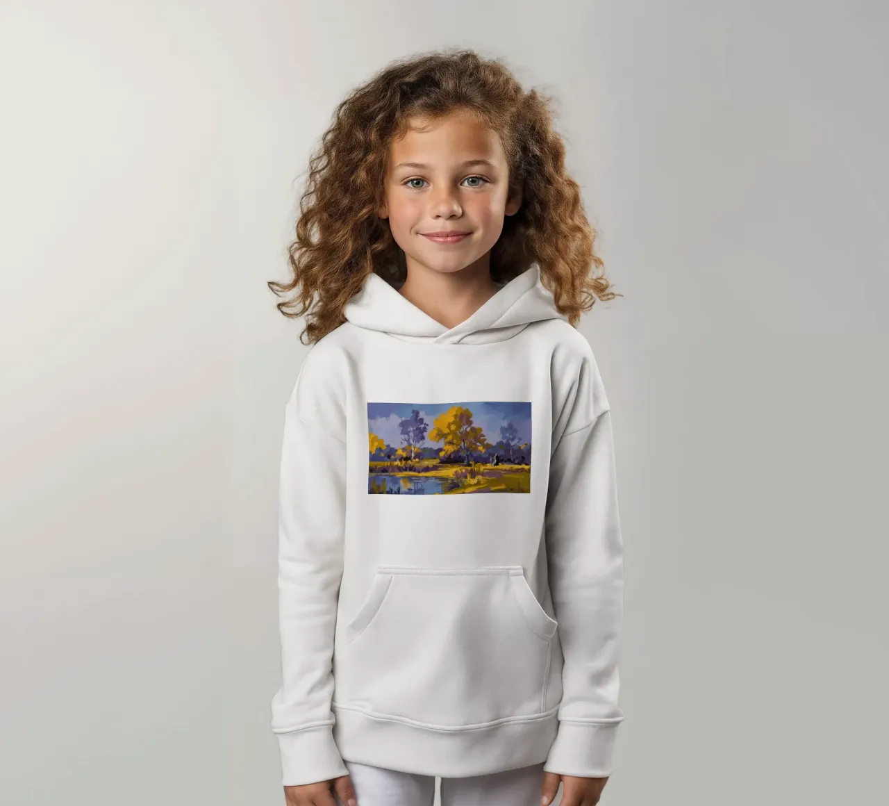 Ansa del fiume d'oro felpa bambino con cappuccio da Radiance Landscape