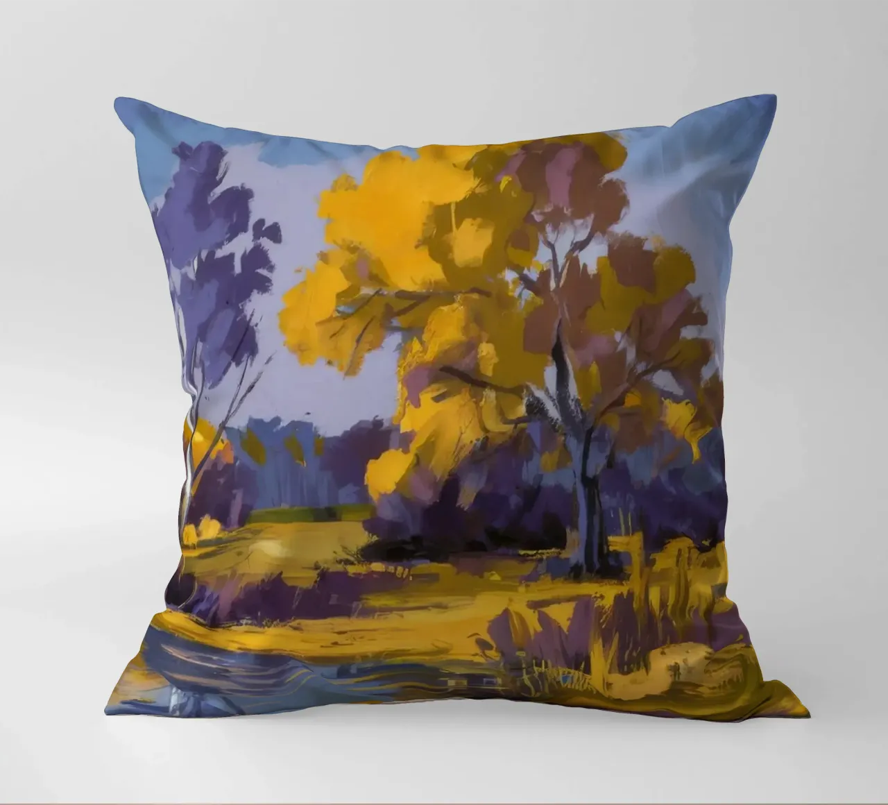 Ansa del fiume d'oro cuscino da Radiance Landscape