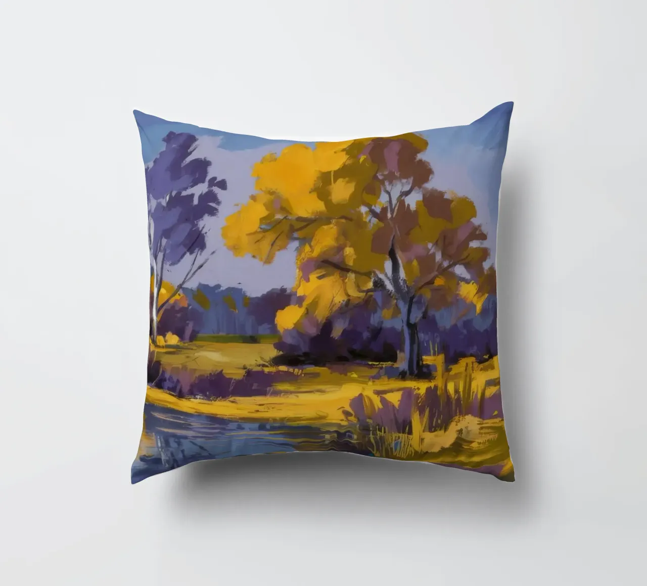 Ansa del fiume d'oro cuscino da Radiance Landscape