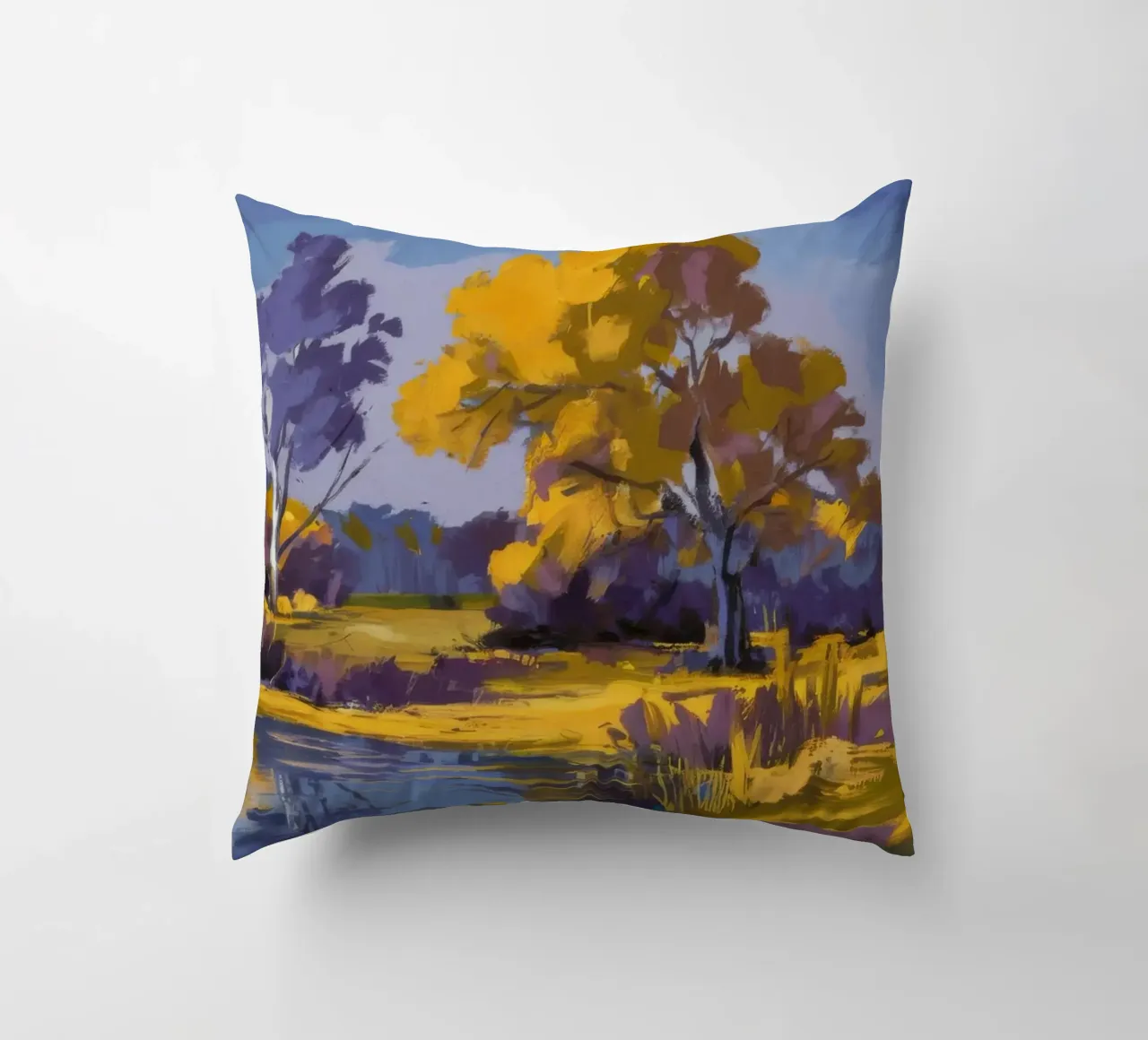 Ansa del fiume d'oro cuscino da Radiance Landscape