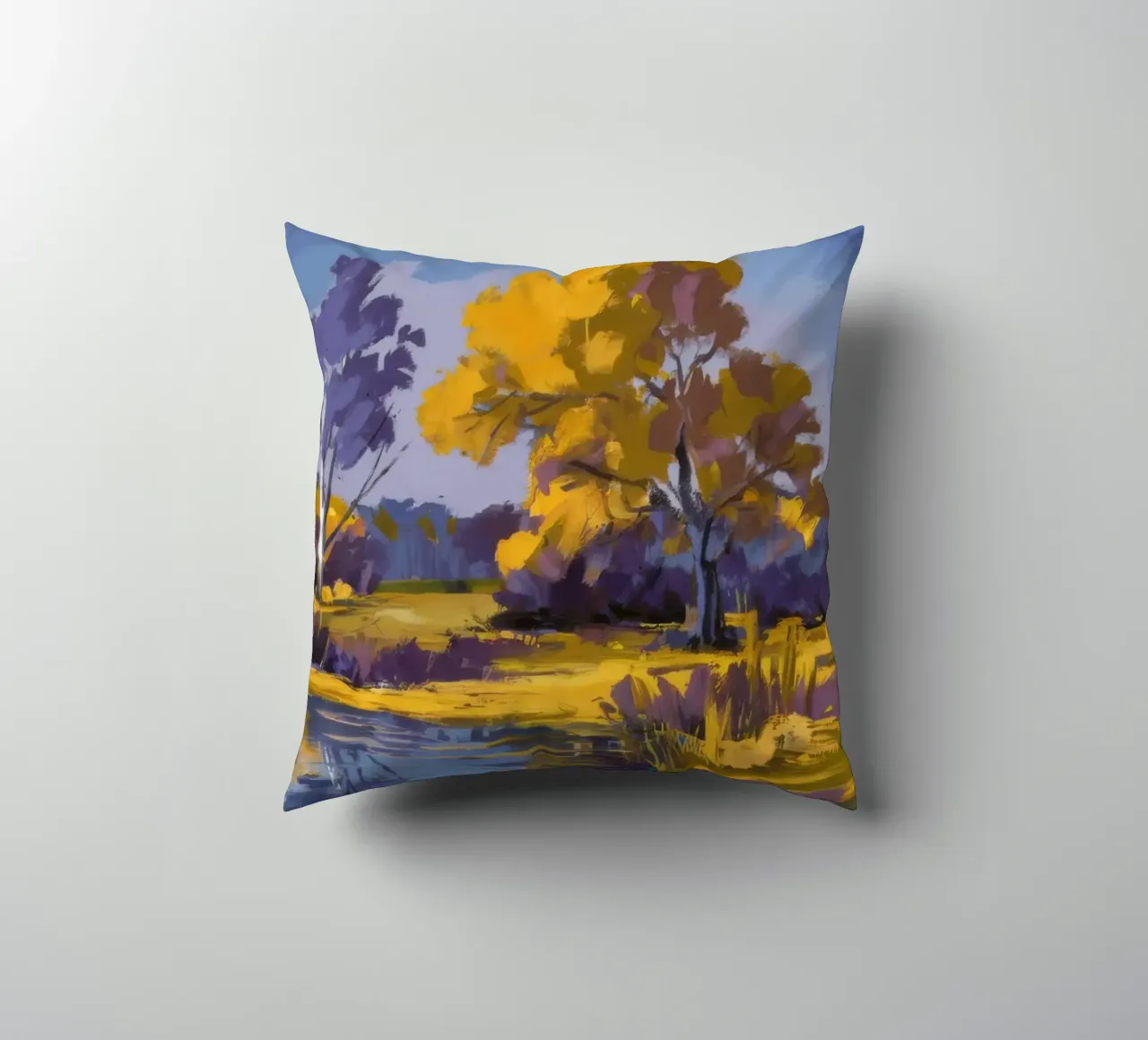 Ansa del fiume d'oro cuscino da Radiance Landscape