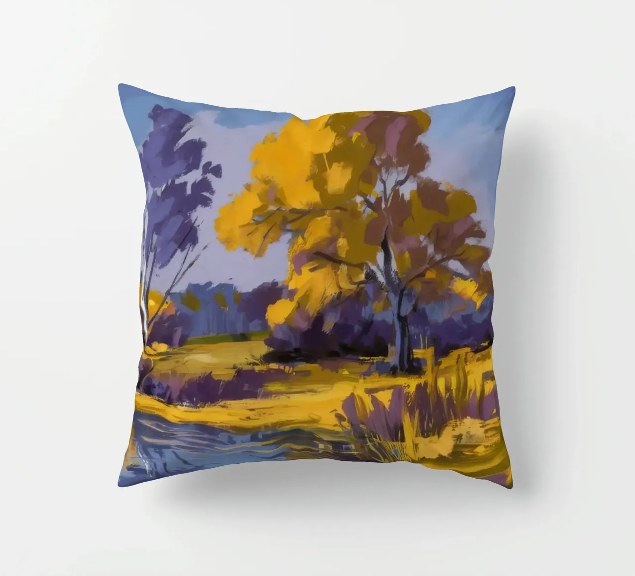 Ansa del fiume d'oro cuscino da Radiance Landscape