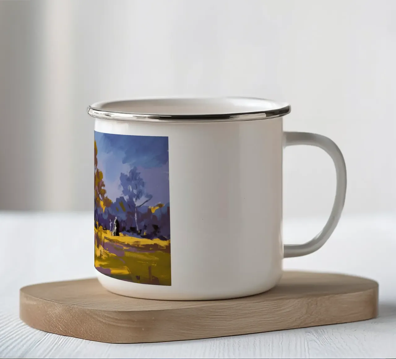 Ansa del fiume d'oro tazza in smalto da Radiance Landscape