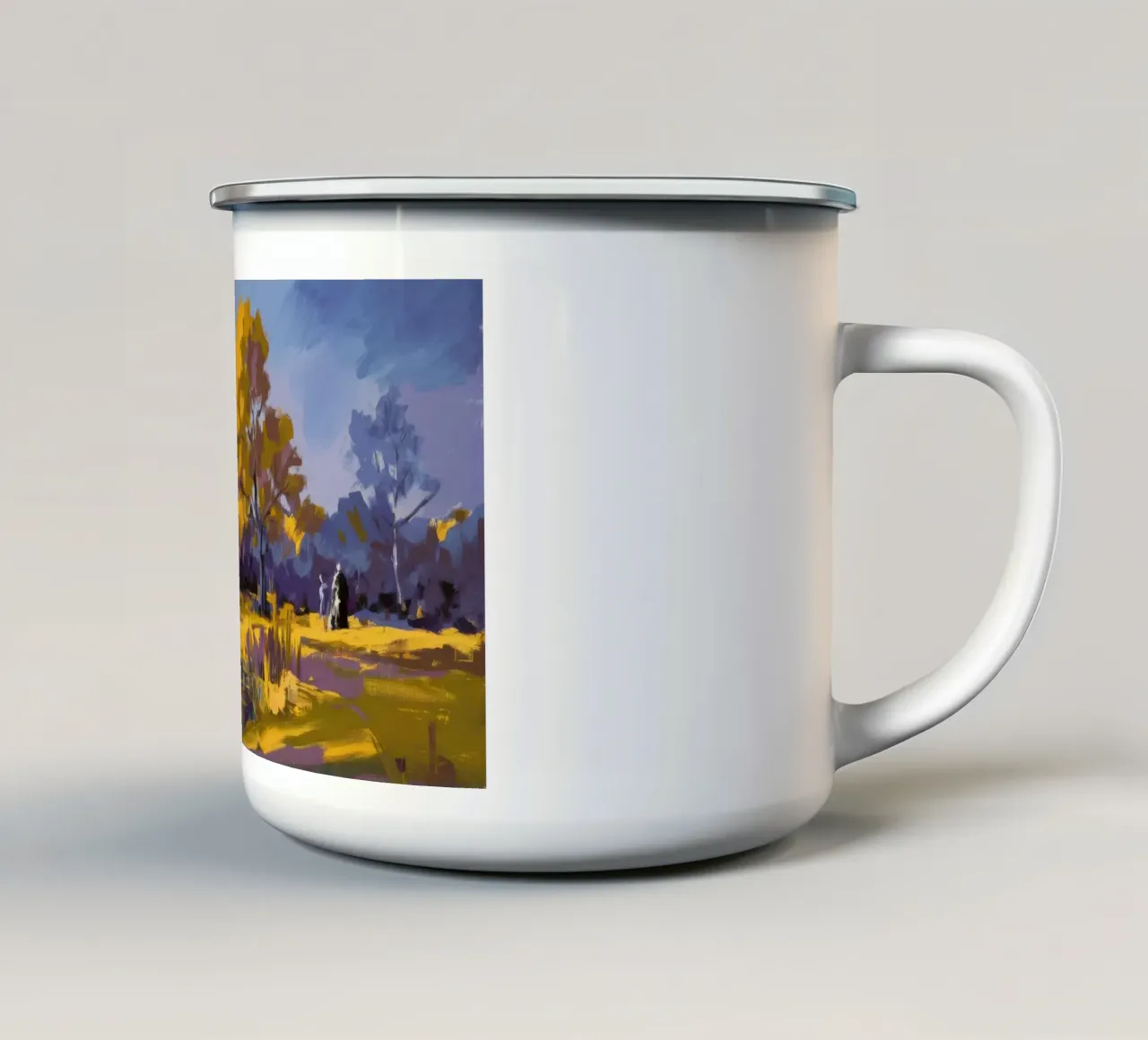 Ansa del fiume d'oro tazza in smalto da Radiance Landscape