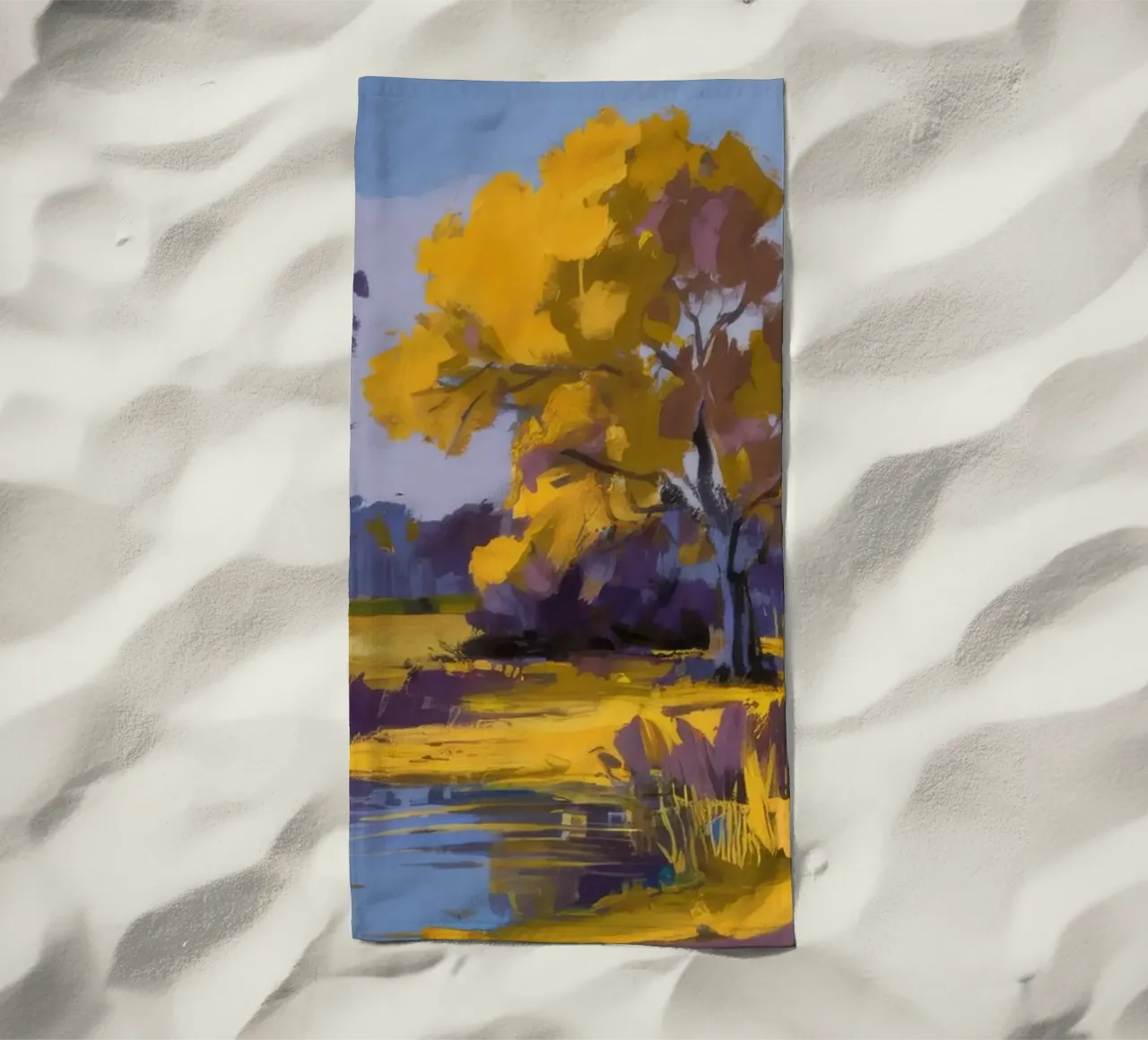 Ansa del fiume d'oro telo mare da Radiance Landscape