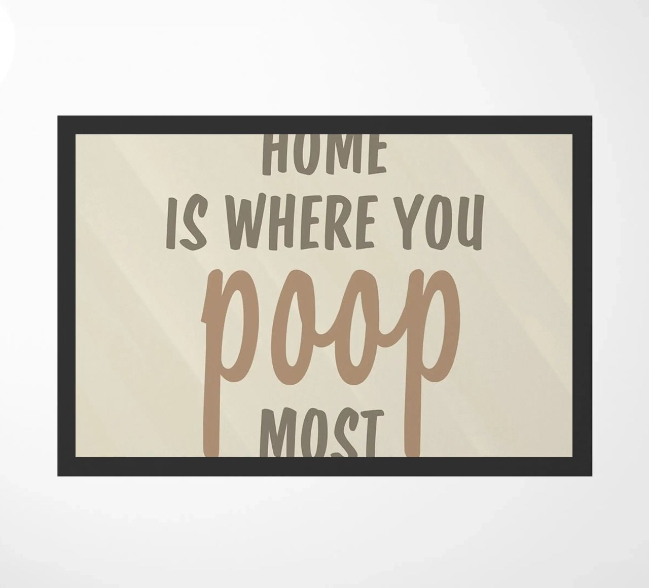 Home Bathroom Funny Sign doormat by RoomAndRule