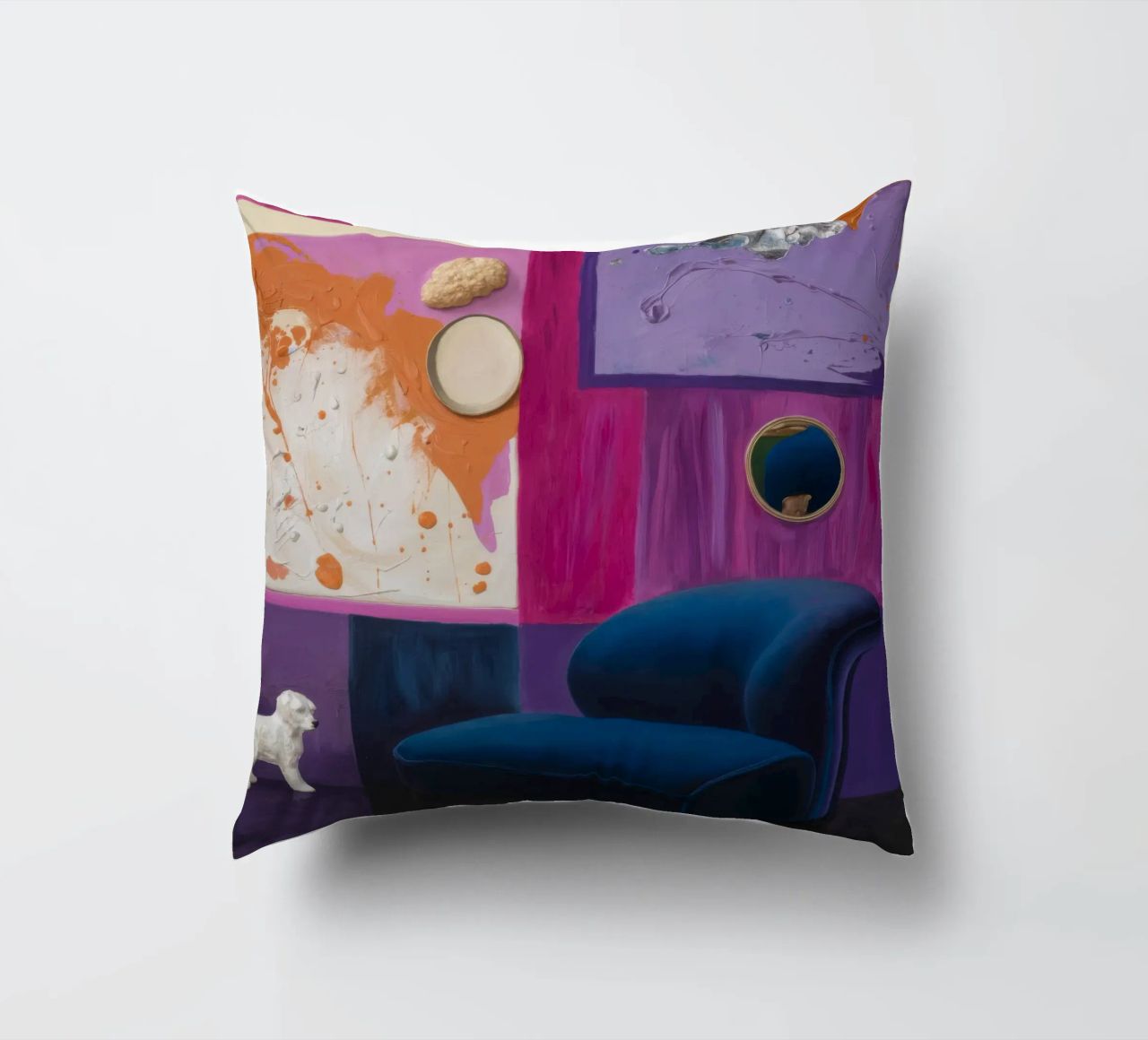 Velvet Dream Seeker decorative cushion by Opal Strokes