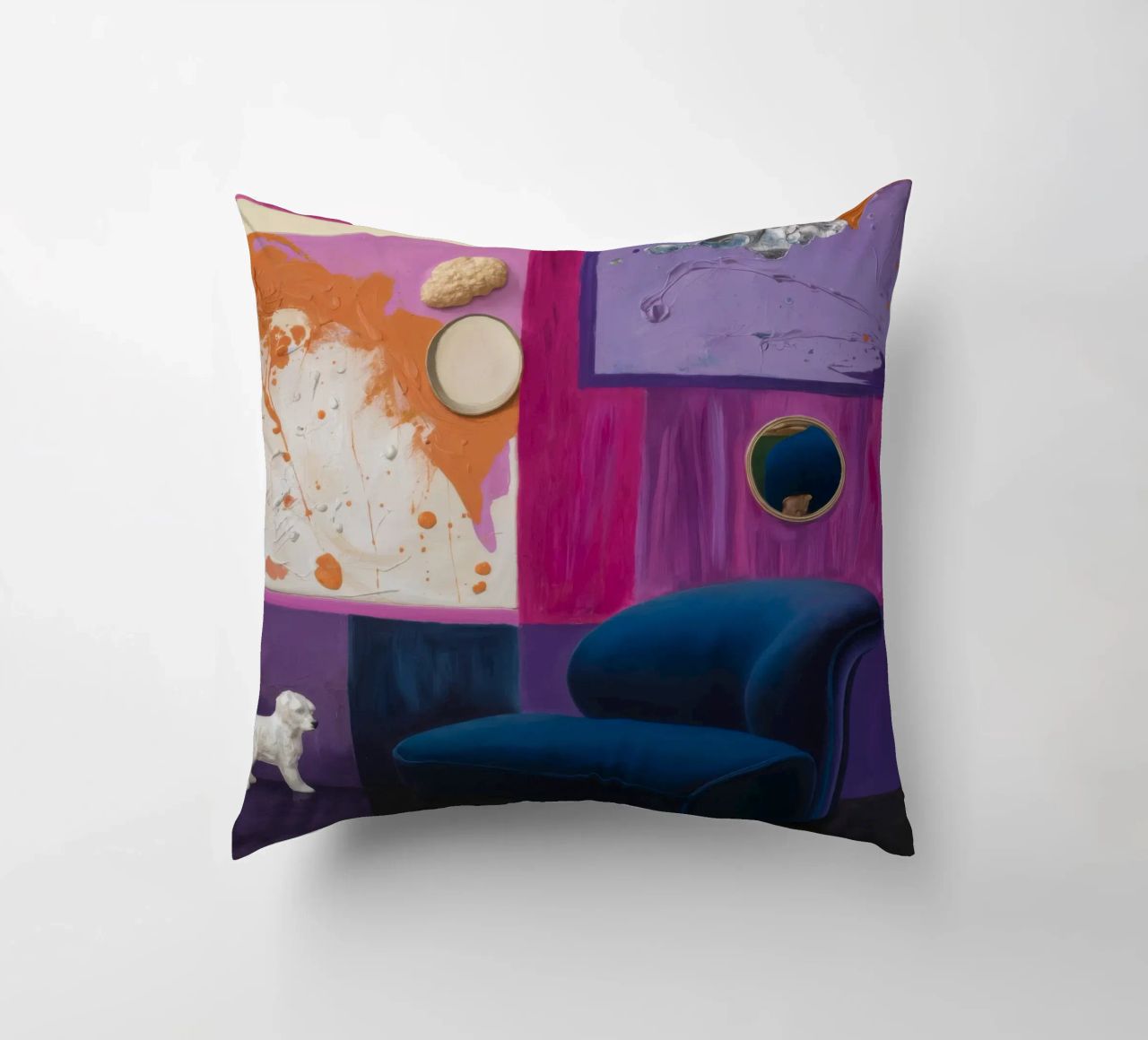 Velvet Dream Seeker decorative cushion by Opal Strokes