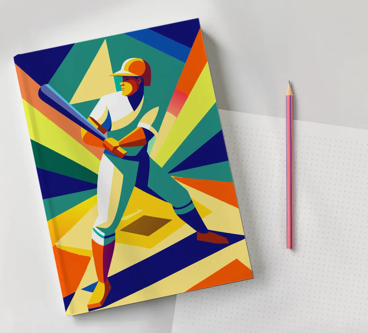 baseball player sport vector imagination notebook by Faiza