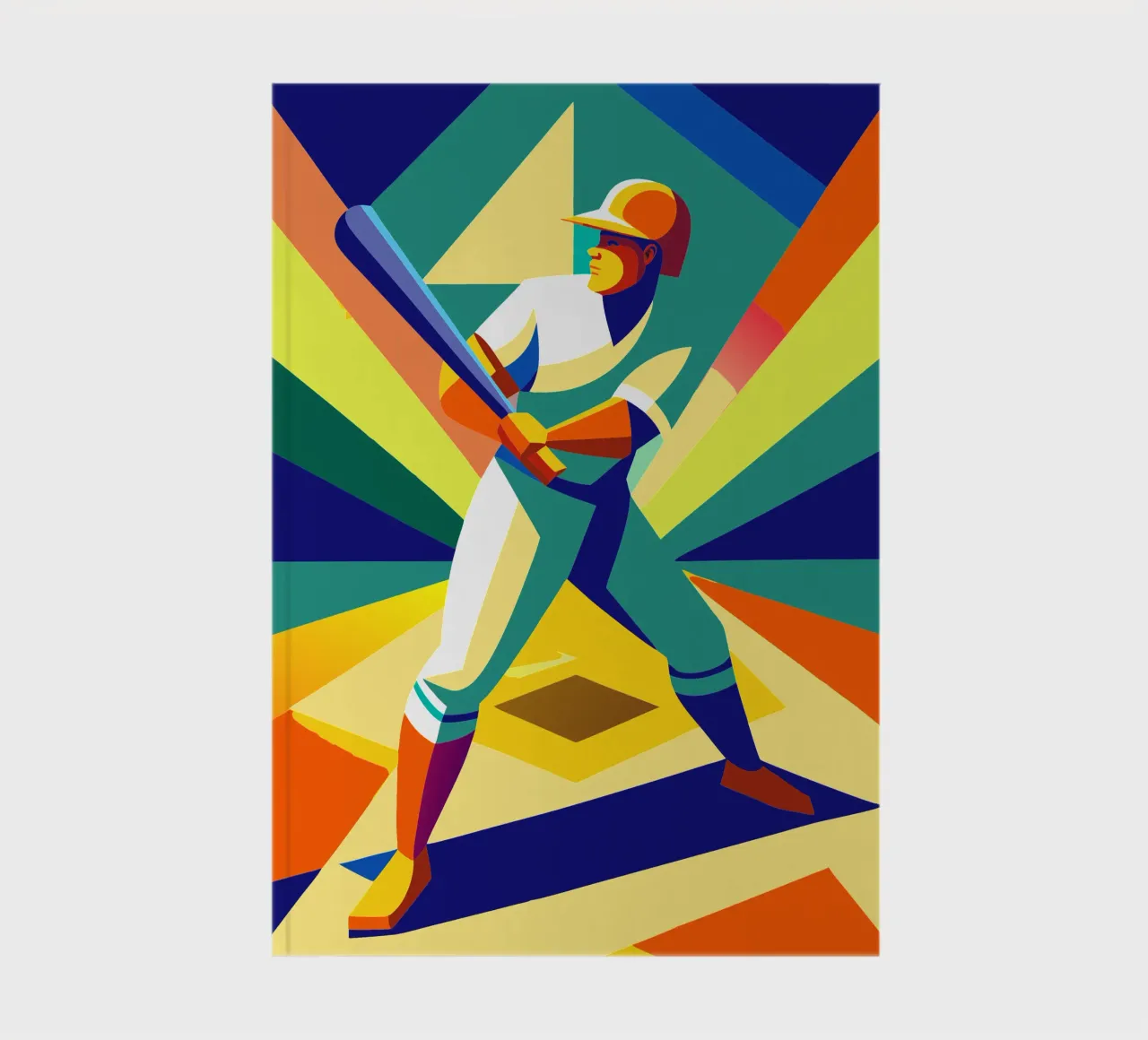 baseball player sport vector imagination notebook by Faiza