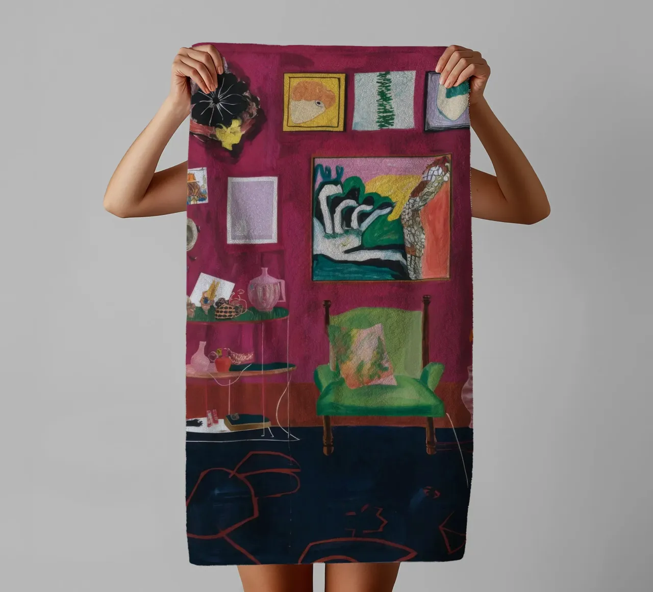 Maximalist Art Trove towel by Opal Strokes
