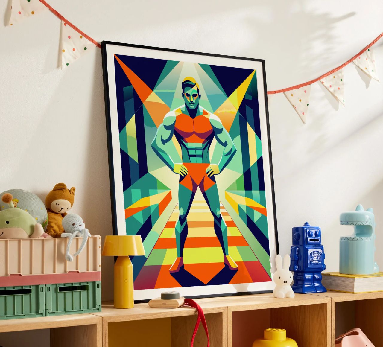 bodybuilder sport vectoriel imagination poster de Faiza