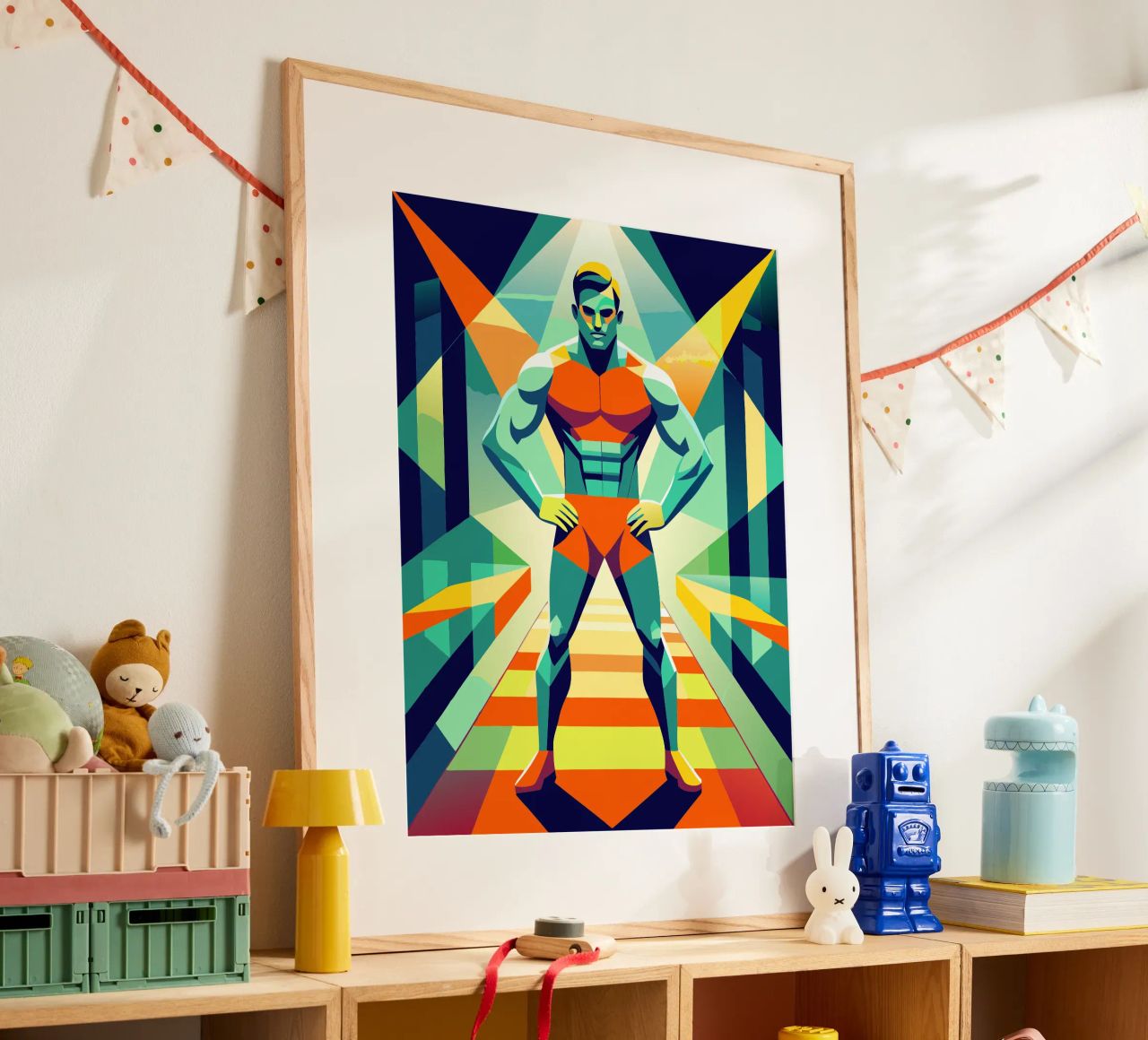 bodybuilder sport vectoriel imagination poster de Faiza