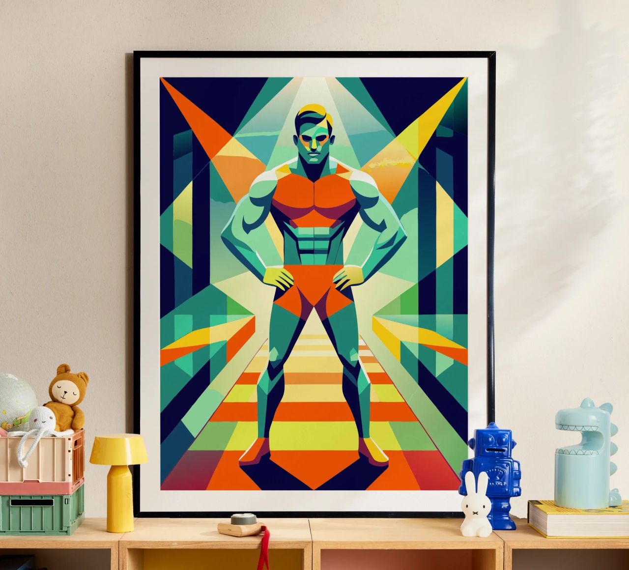 bodybuilder sport vectoriel imagination poster de Faiza