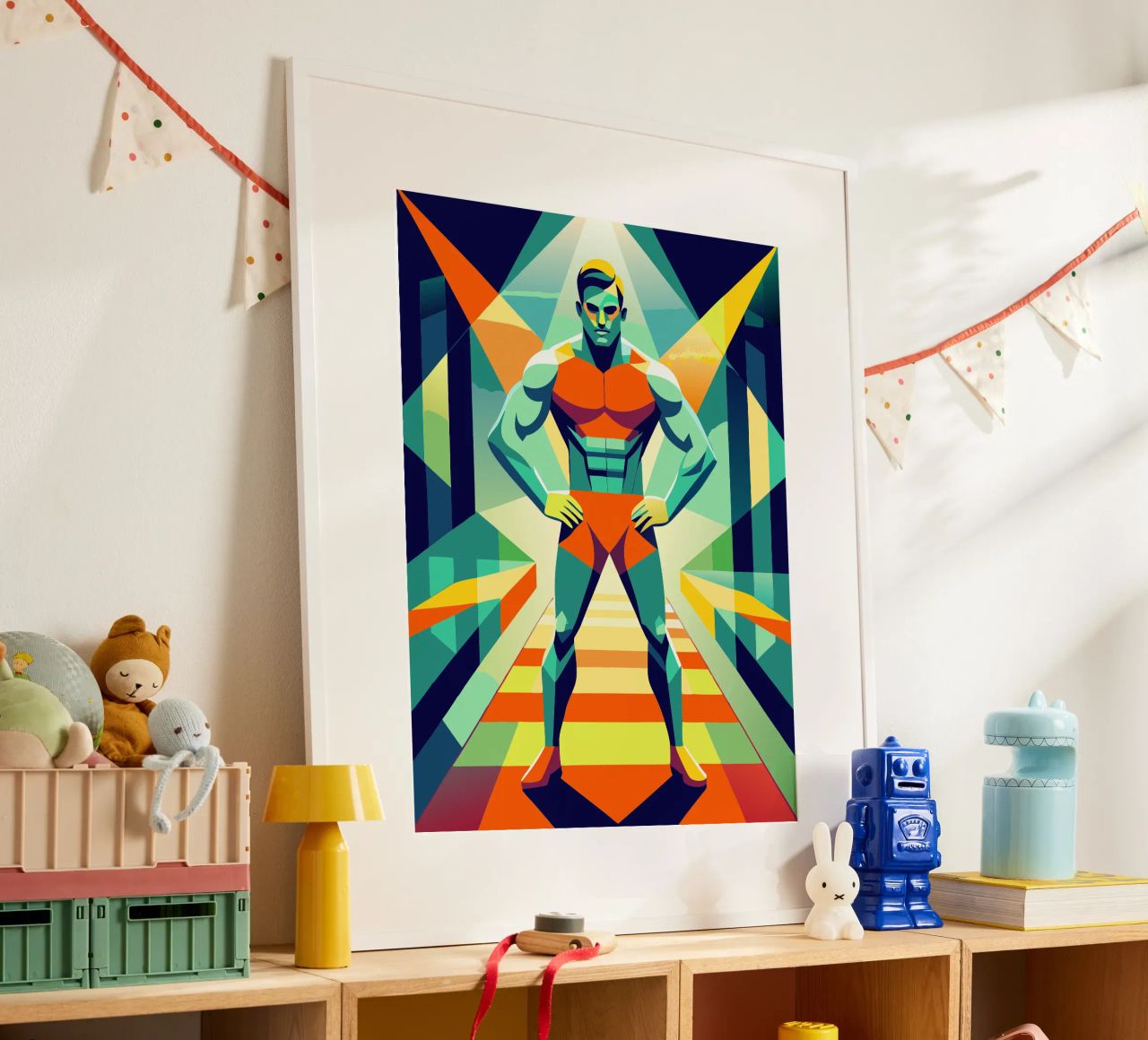 bodybuilder sport vectoriel imagination poster de Faiza