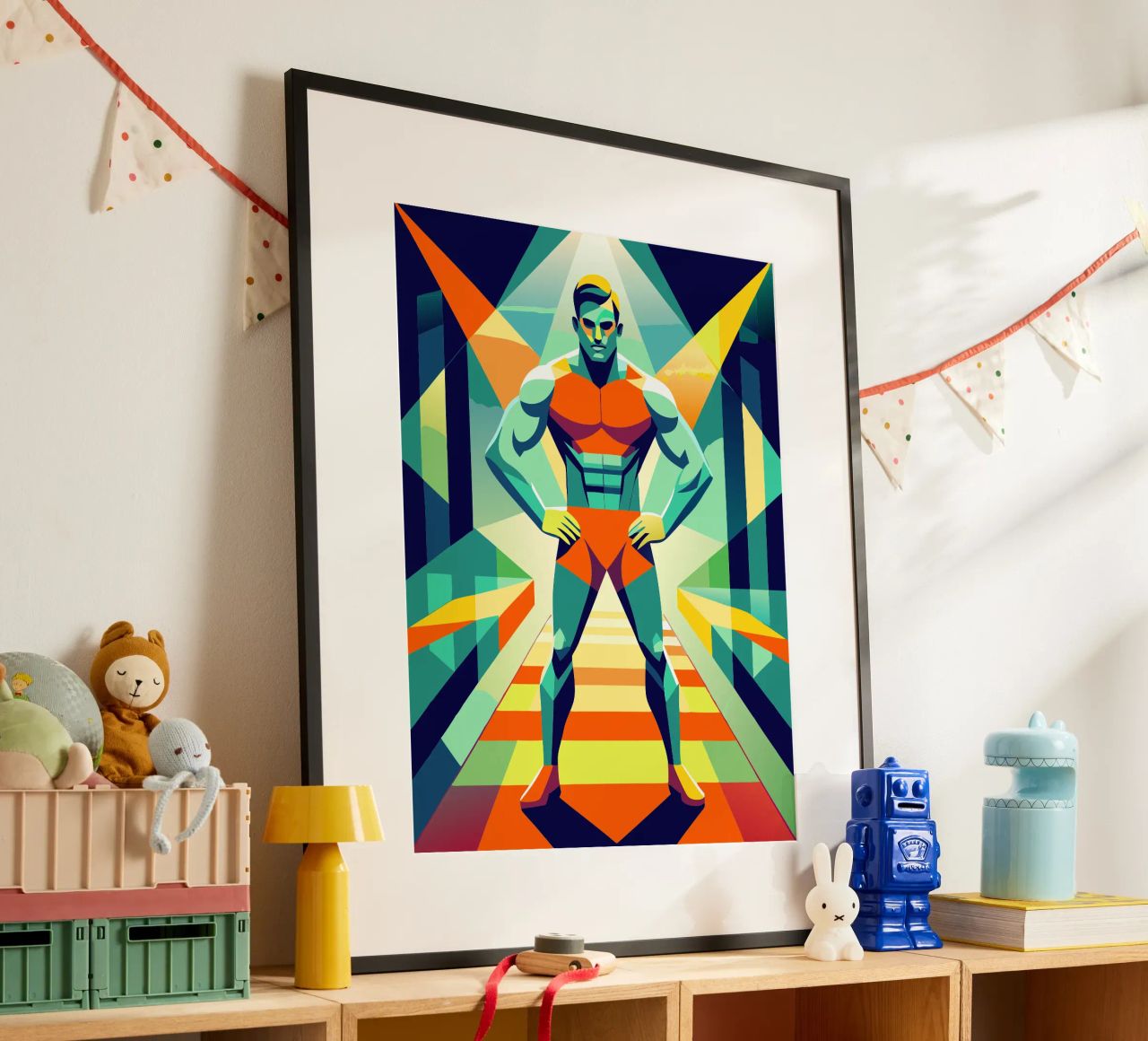 bodybuilder sport vectoriel imagination poster de Faiza
