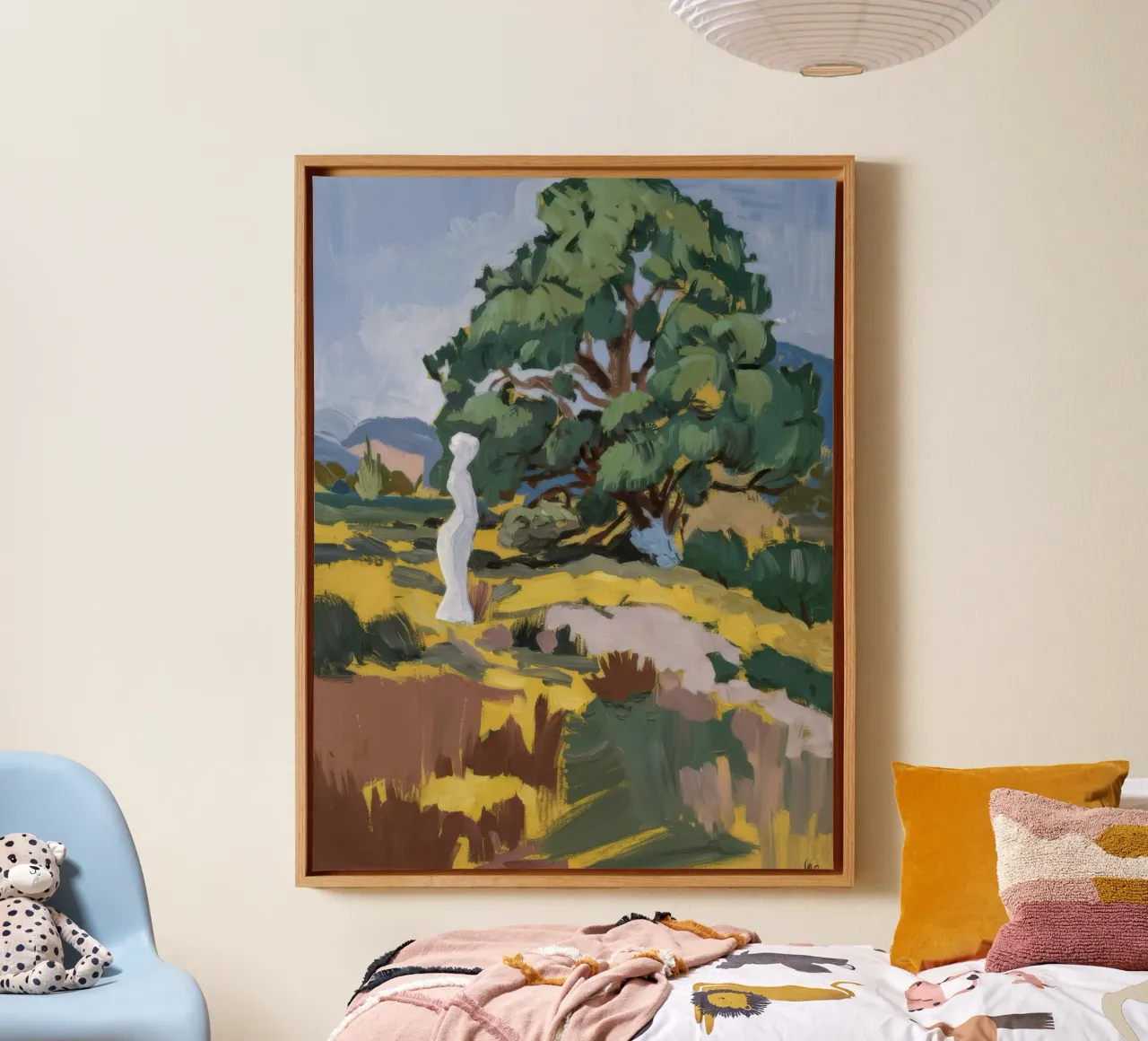 La maestà d'oro della quercia tela con Cornice a cassetta da Radiance Landscape