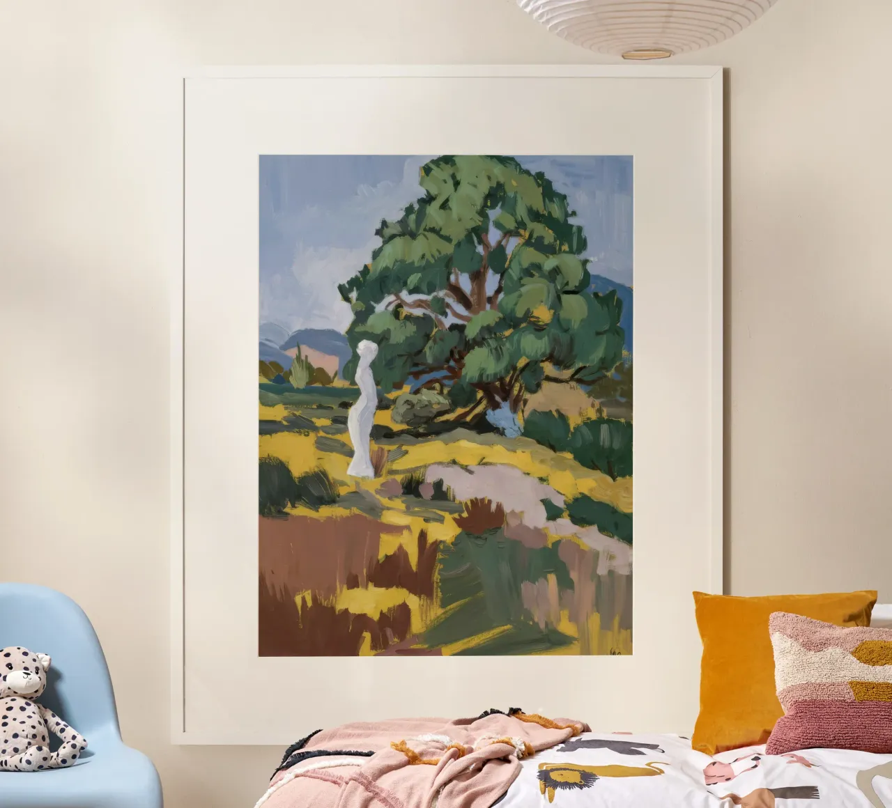 La maestà d'oro della quercia poster con telaio in legno da Radiance Landscape