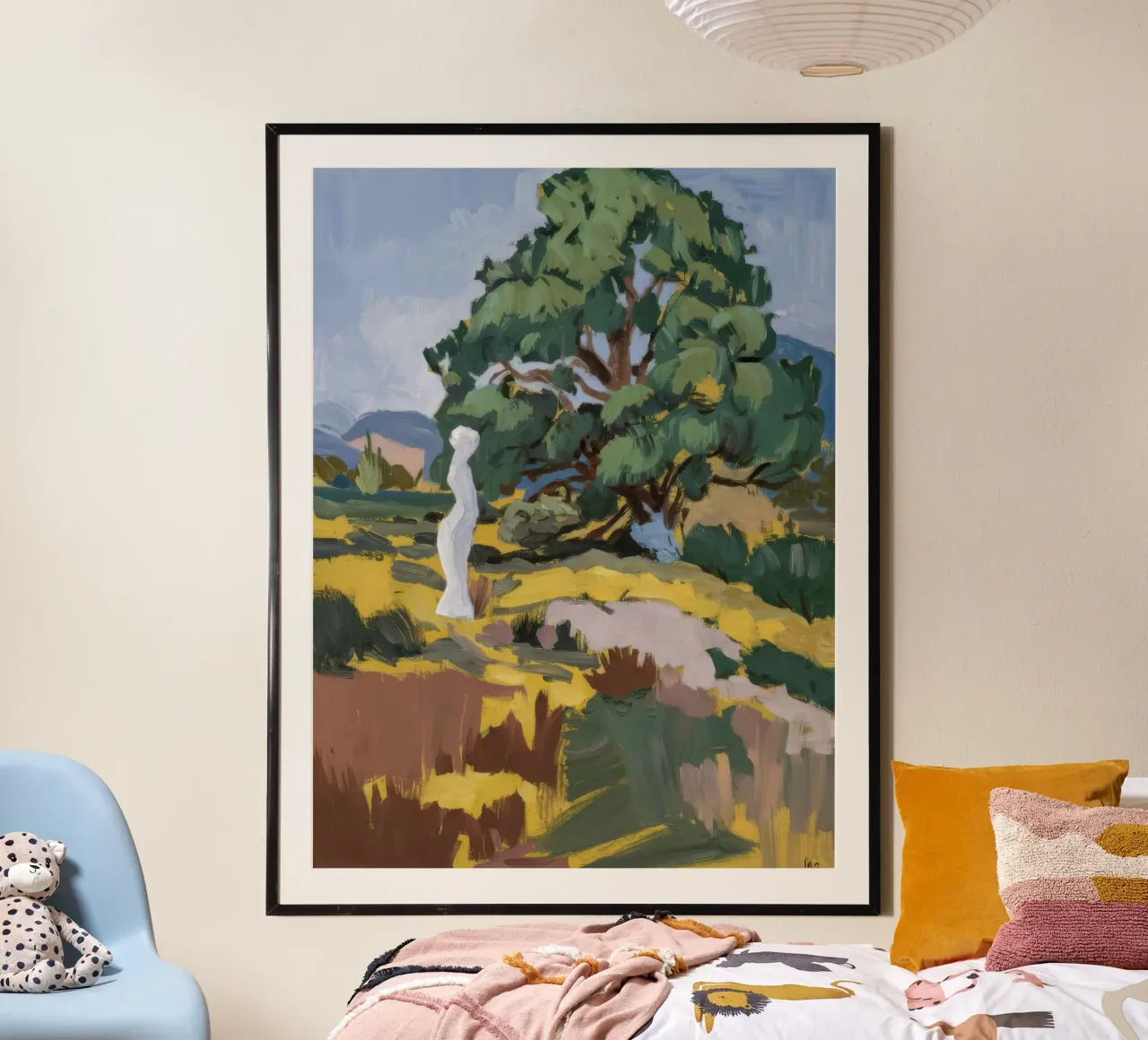 La maestà d'oro della quercia poster con telaio in legno da Radiance Landscape