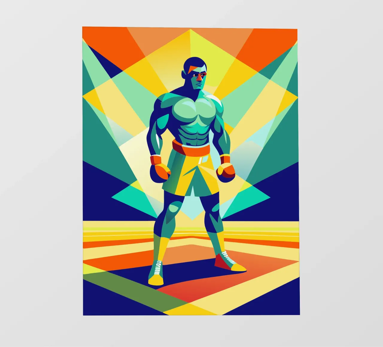 boxeo deporte vector imaginación lámina retroiluminada de Faiza