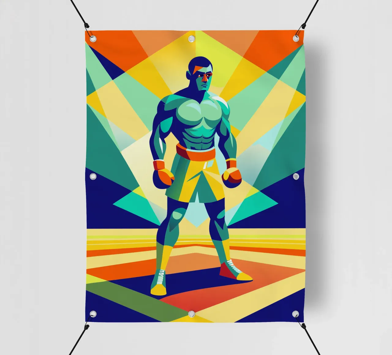 boxe sport vectoriel imagination bâche pvc de Faiza