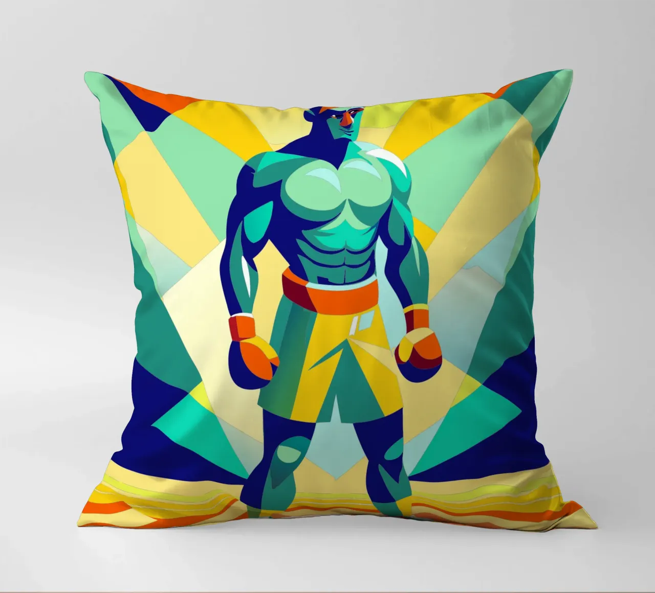 boxing sport vector imagination decorative cushion by Faiza