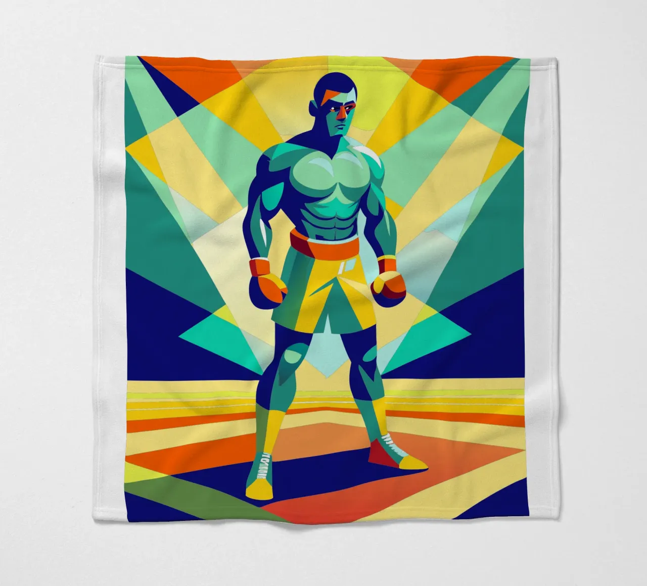 boxing sport vector imagination fleece blanket by Faiza