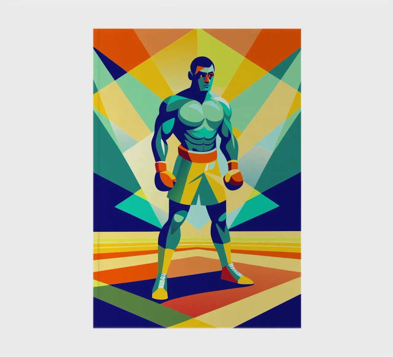 boxing sport vector imagination notebook by Faiza