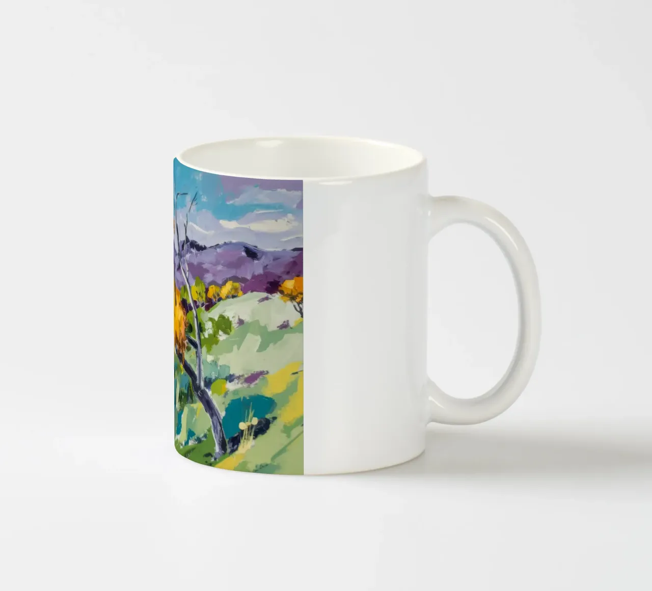 Les teintes du bosquet d'or mug en céramique de Radiance Landscape