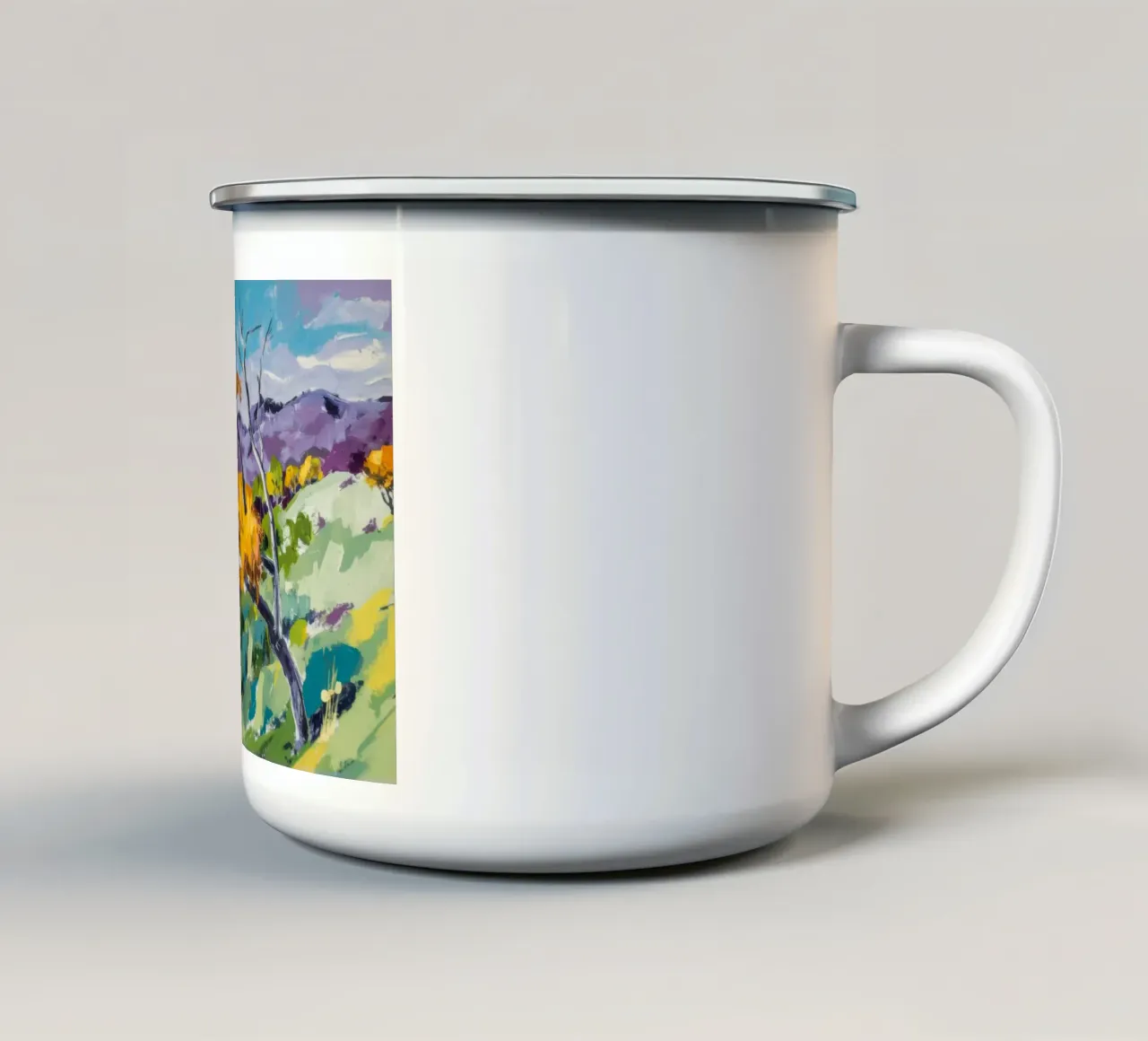 Tonalità del boschetto d'oro tazza in smalto da Radiance Landscape